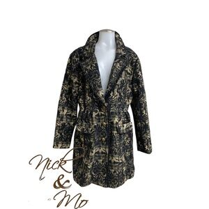 Stylish Black and Cream Women's Coat